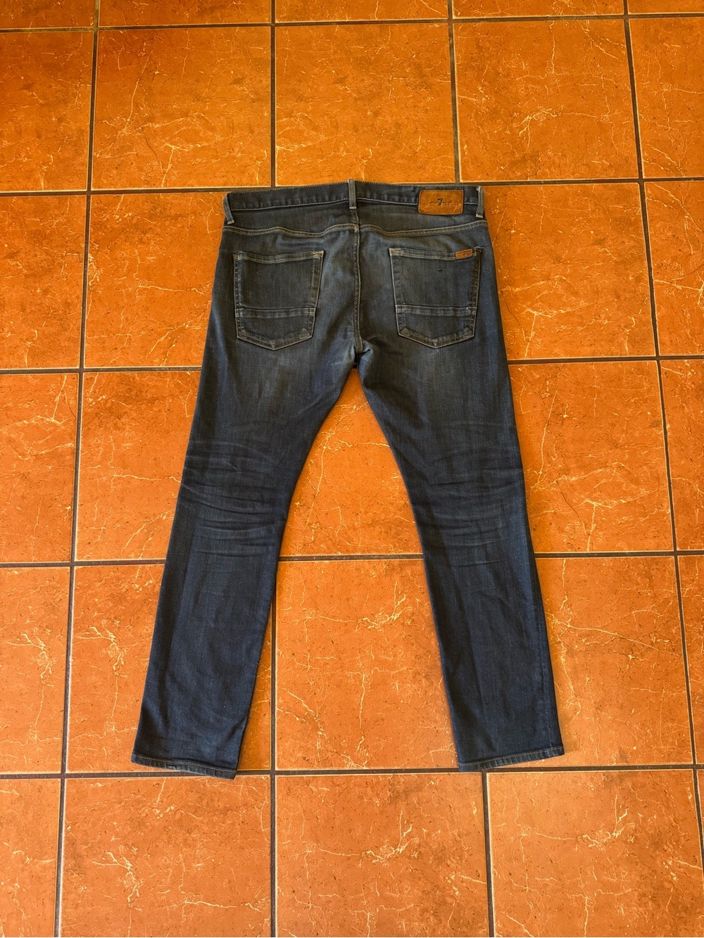 7 For All Mankind Paxtyn Slim Straight Jeans Men’s Size 34 Dark